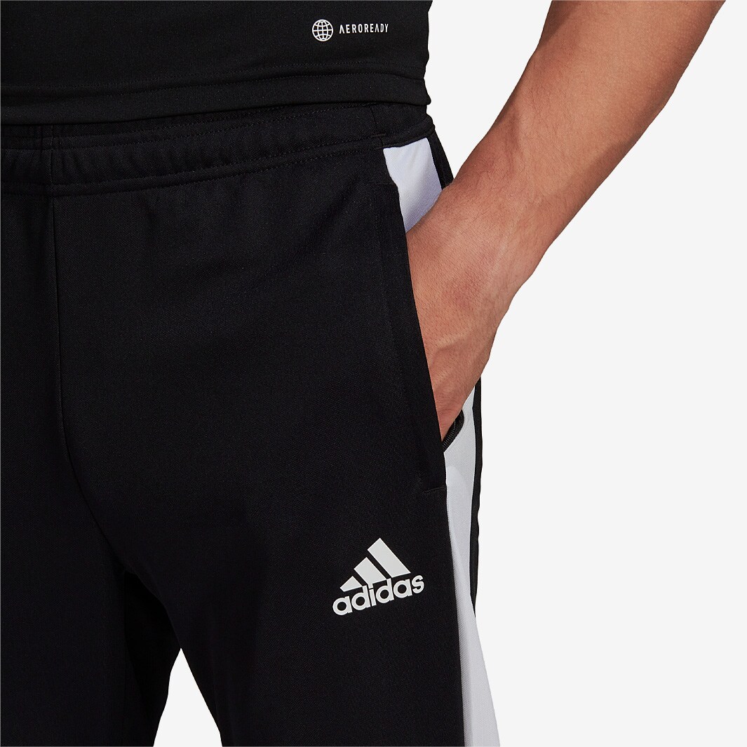 adidas Tiro 22 Essentials Training Pants - Black/White - Mens Clothing ...