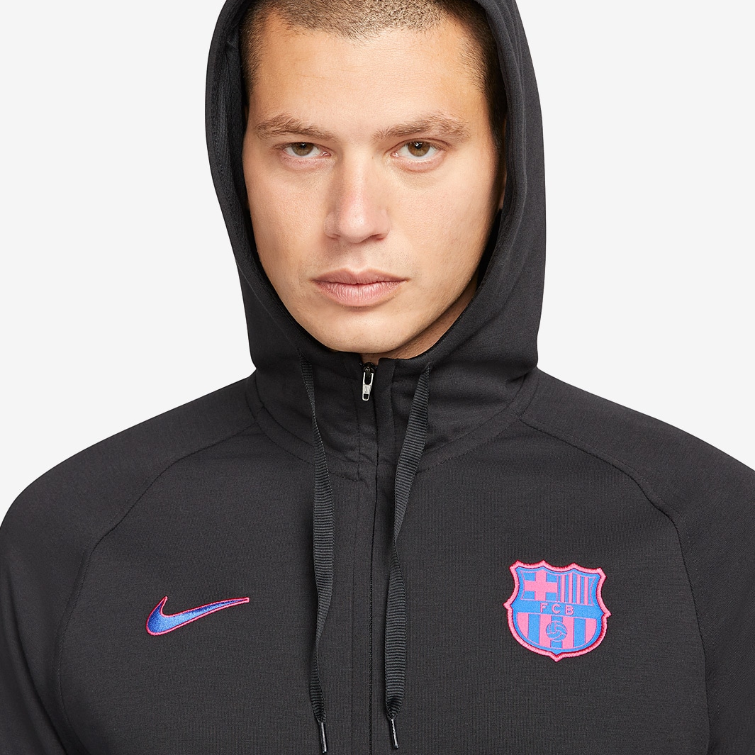 Hoodie Nike FC Barcelona 21/22 Travel Nero/Nero/Fireberry/Hyper Royal