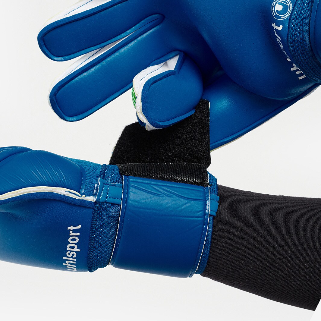 Uhlsport Aquasoft Pacific Blue/Fluo Green Mens GK Gloves