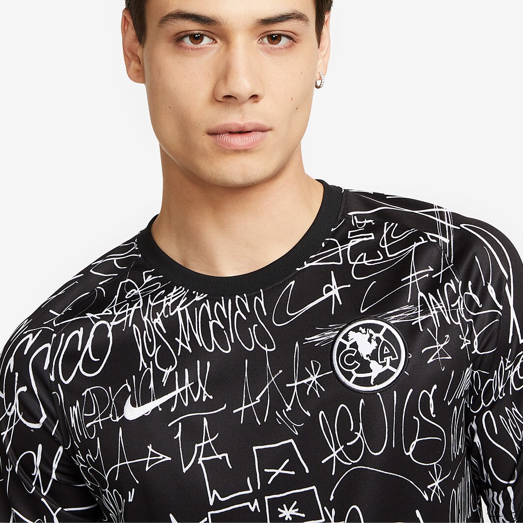 Nike Club America 21/22 SS Top - White/Black/White - Mens