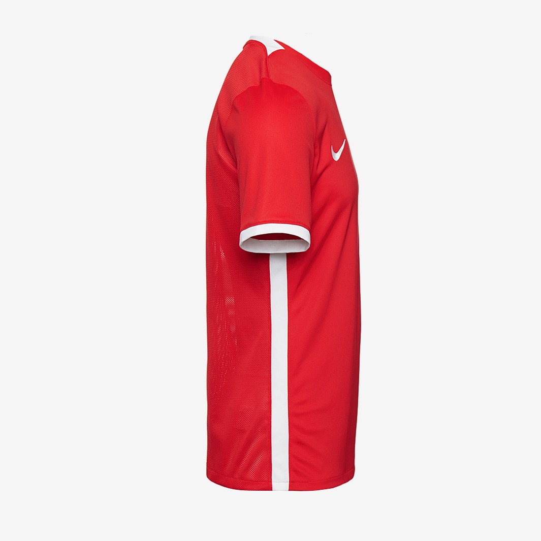 nike red and white football shirt