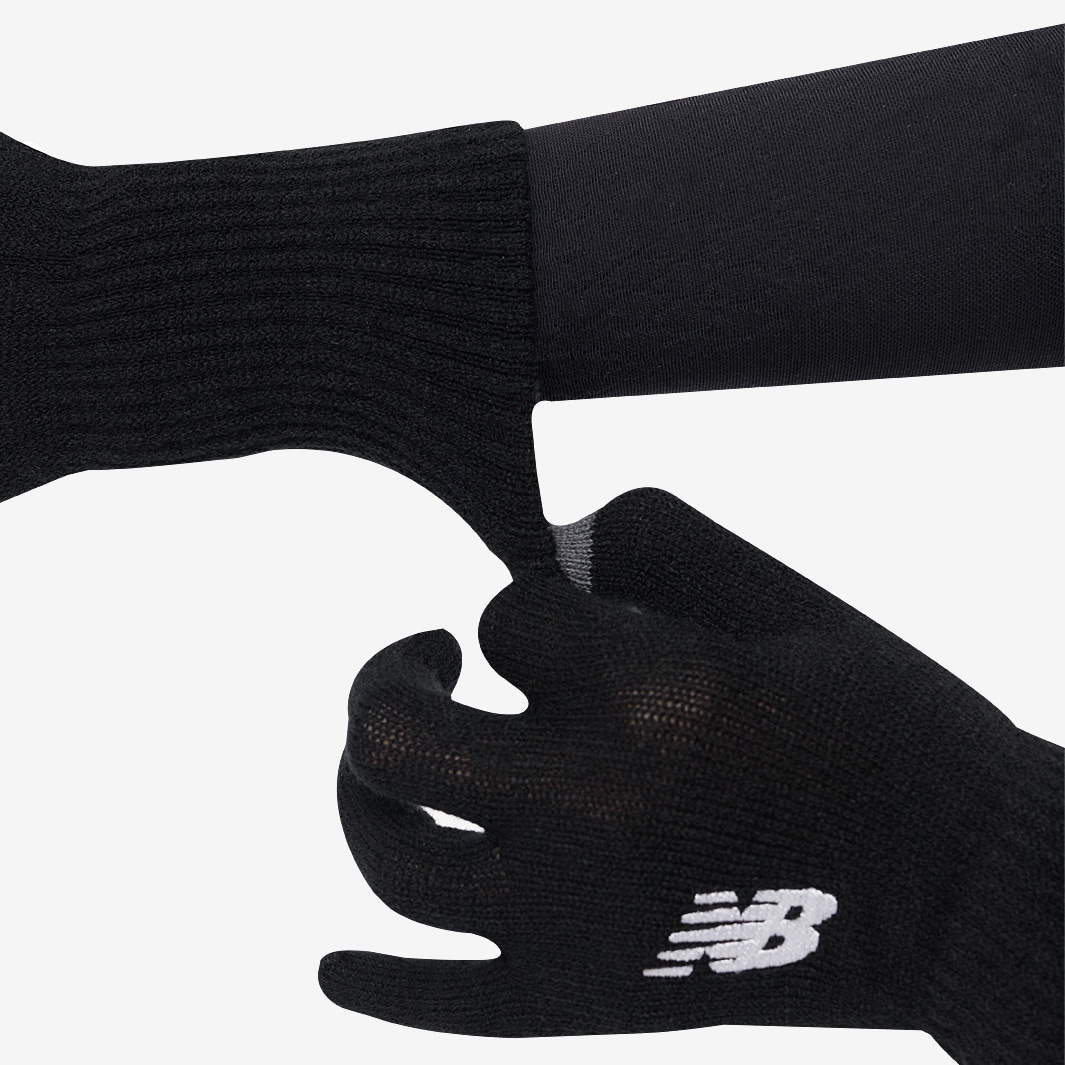 New Balance Knit Gloves Black Gloves Mens Clothing