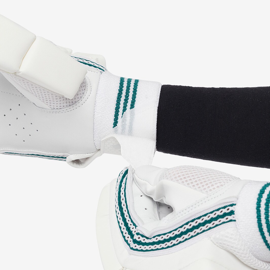 adidas XT 4.0 RH Batting Gloves - White/Teal - Batting Equipment