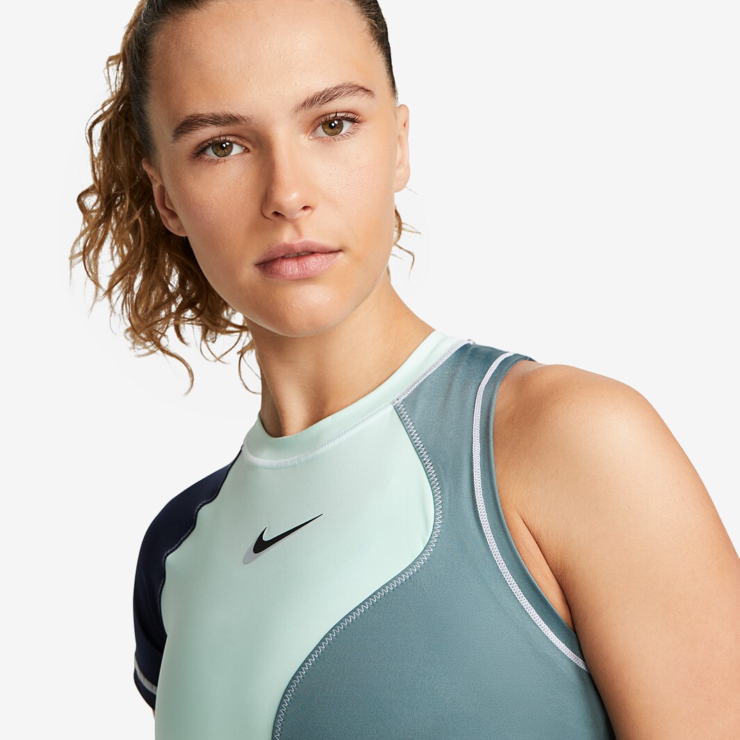 Nike Womens Court Dri-FIT Slam Dress - Mint Foam/Mineral Slate/Obsidian - Womens Clothing