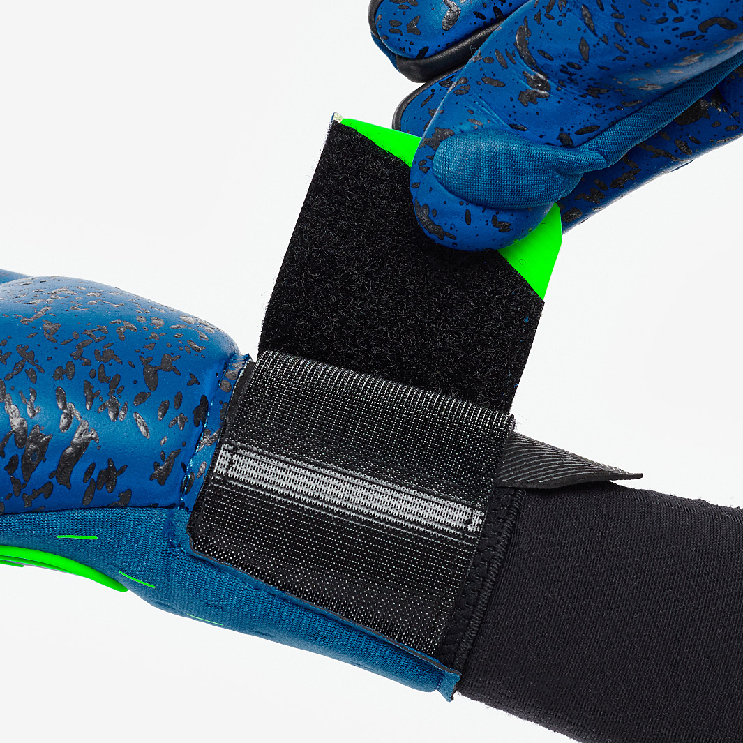 Uhlsport Aquagrip HN Pacific Blue/Black/Fluo Green Mens GK Gloves