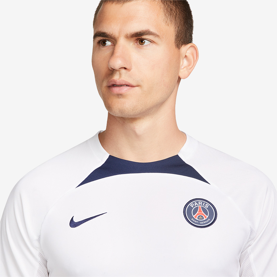 Maglia Nike Paris Saint Germain 22/23 Dri-Fit Stadium Maniche Corte Terzo Kit Bianco Old Royal Bianco Abbigliamento Ufficiale Uomo 270240