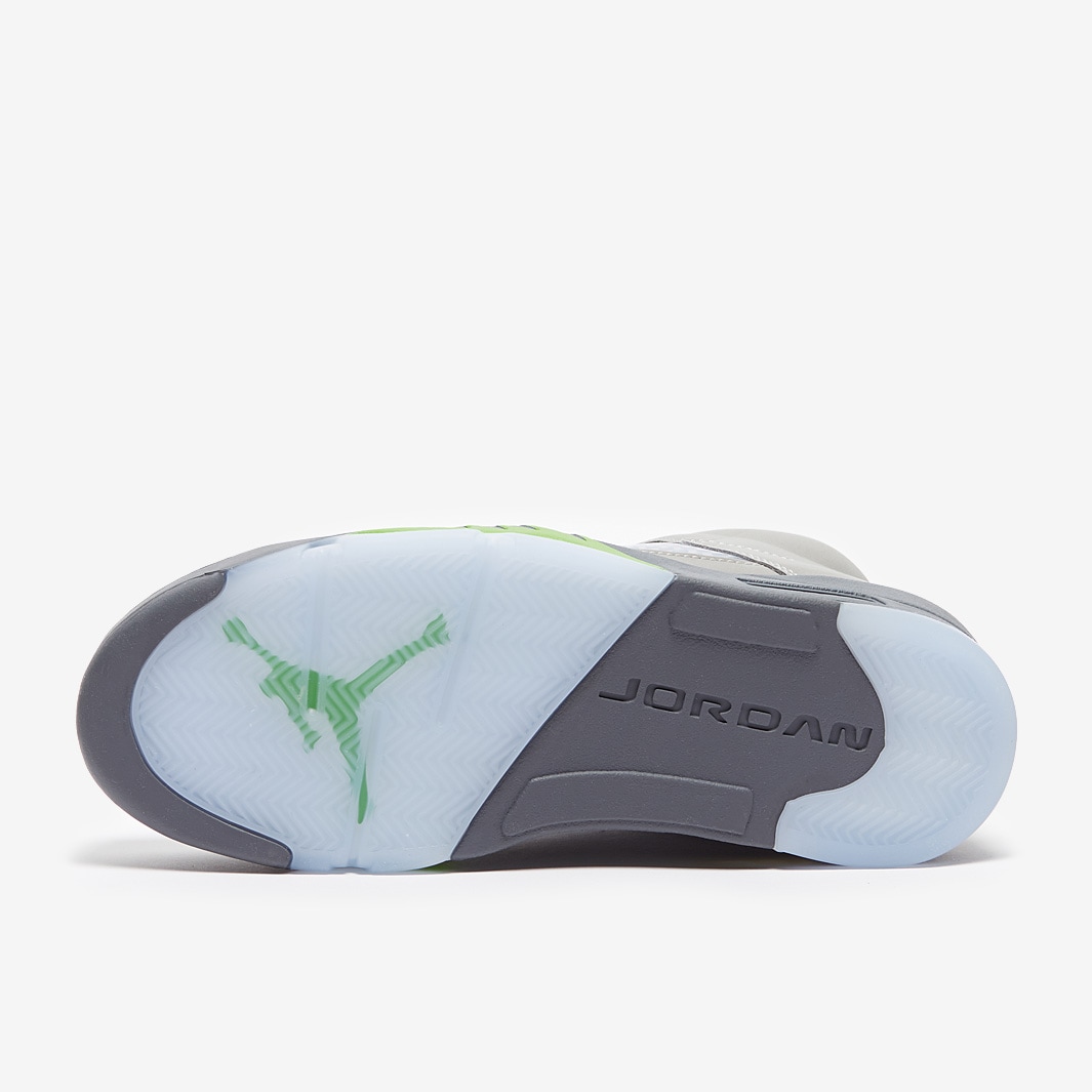 Air Jordan 5 Retro Silver/Green Bean/Flint Grey Mens Shoes Pro