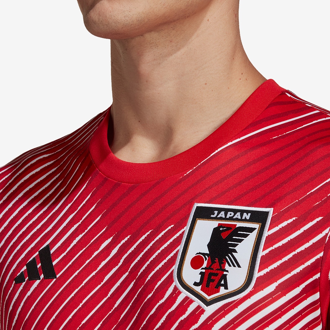 adidas Japan 2022 Pre-Match Shirt - White/Team Collegiate Red/Team