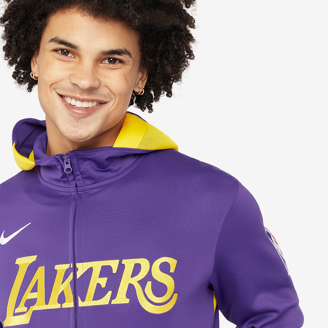 Los Angeles Lakers NIKE NBA Purple Showtime Full-Zip Hoodie Jacket Men's  MEDIUM