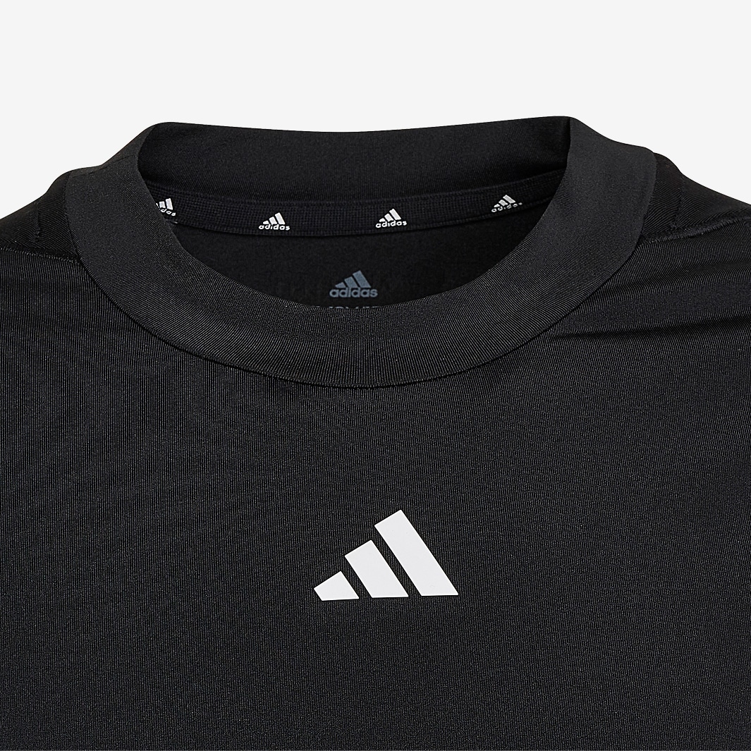 adidas Junior Techfit Long Sleeve Top Black Boys Clothing