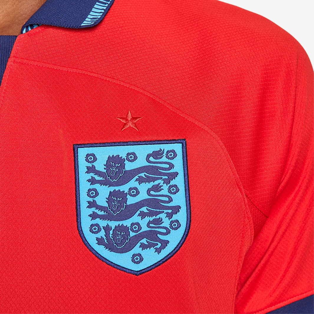 Nike England 22/23 Dri-Fit SS Away Shirt - Challenge Red