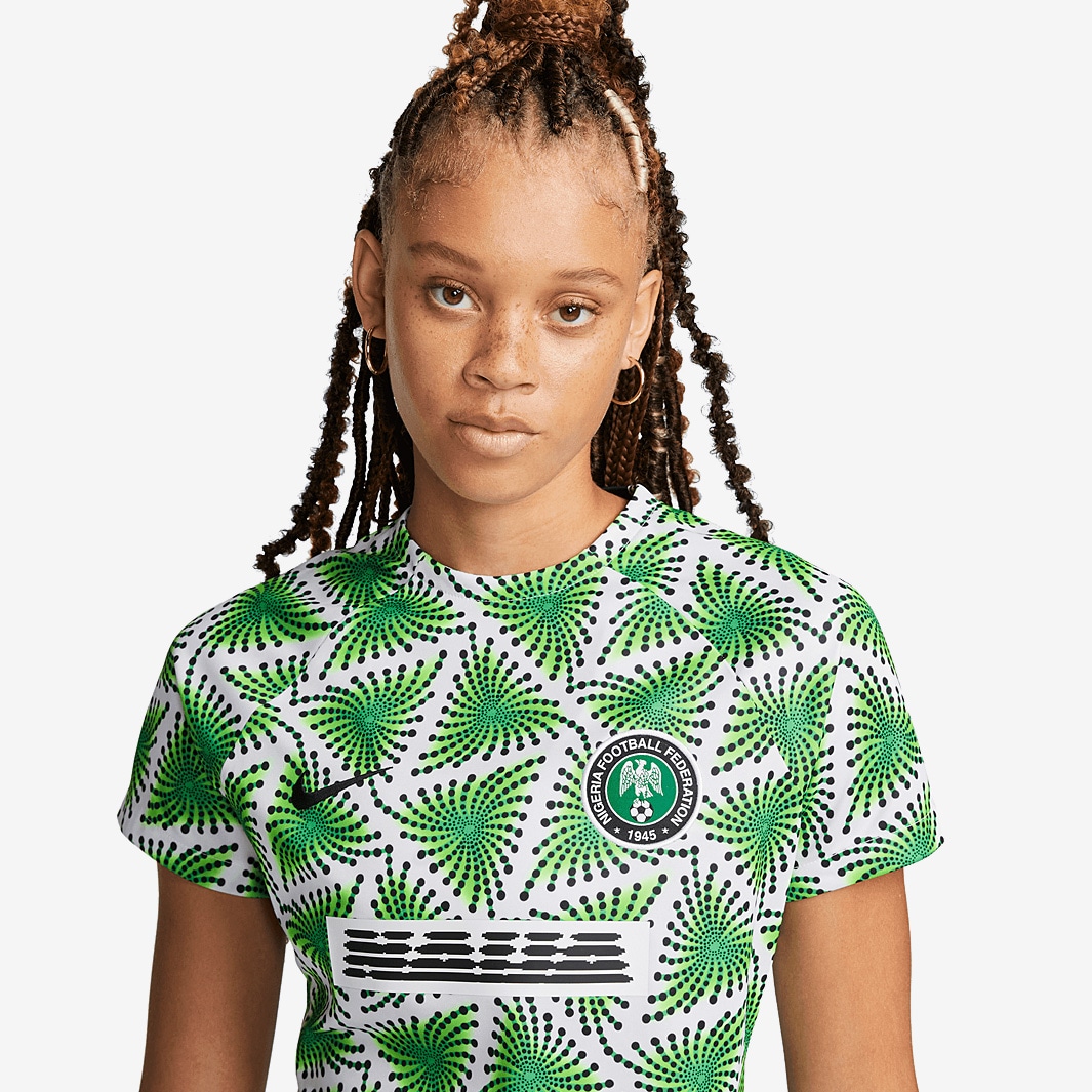 売れ筋商品|||ナイキ カットソー トップス レディース Women's Green Nigeria National Team 2022 Pre-Match Top Green Nike Nigeria Womens 2023 Dri-Fit SS Pre Match Top - Green