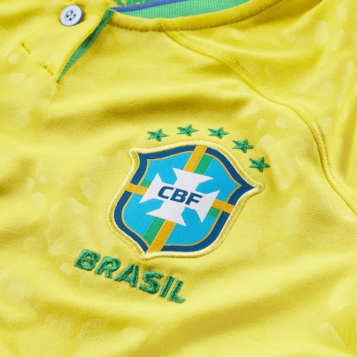 Nike Brazil '22 Home Authentic Jersey, Men's, XXL, Yellow