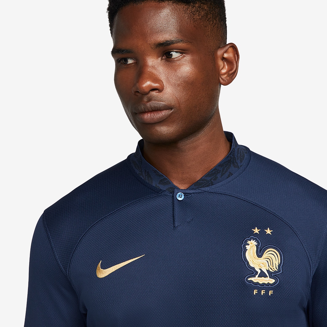 Nike France 22/23 DriFit Stadium Jersey LS Home Midnight Navy