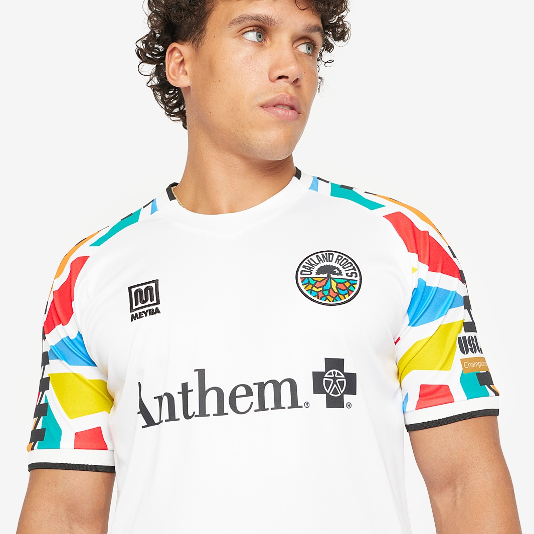 Oaklandish Soccer Jersey - Official Away, Slim Fit, Green & White Zig Zag X-Large / White