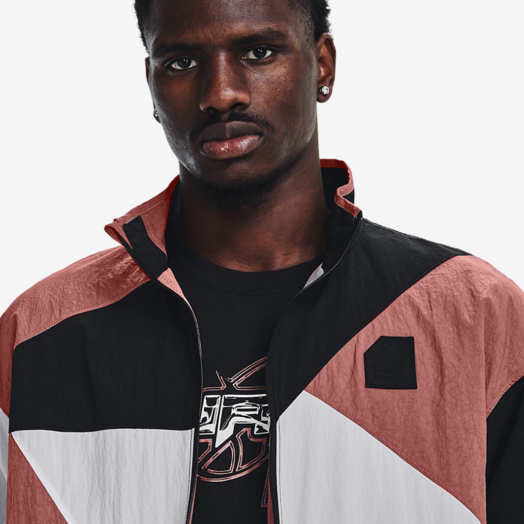 Under Armour FullZip Woven Jacket red Fusion/Black/White Mens