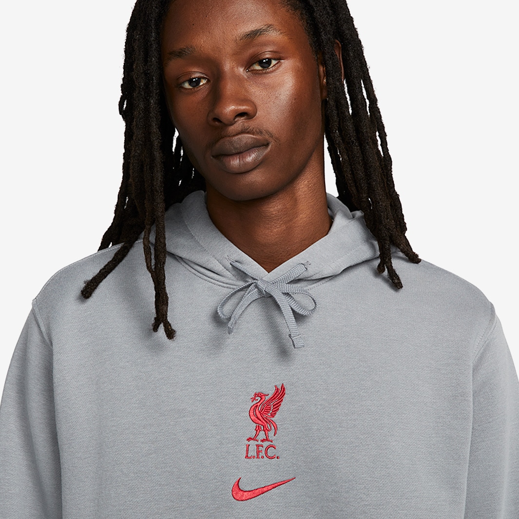 Nike Liverpool FC 23/24 NSW Club Hoodie-Smoke Grey/Smoke Grey/Tough Red ...