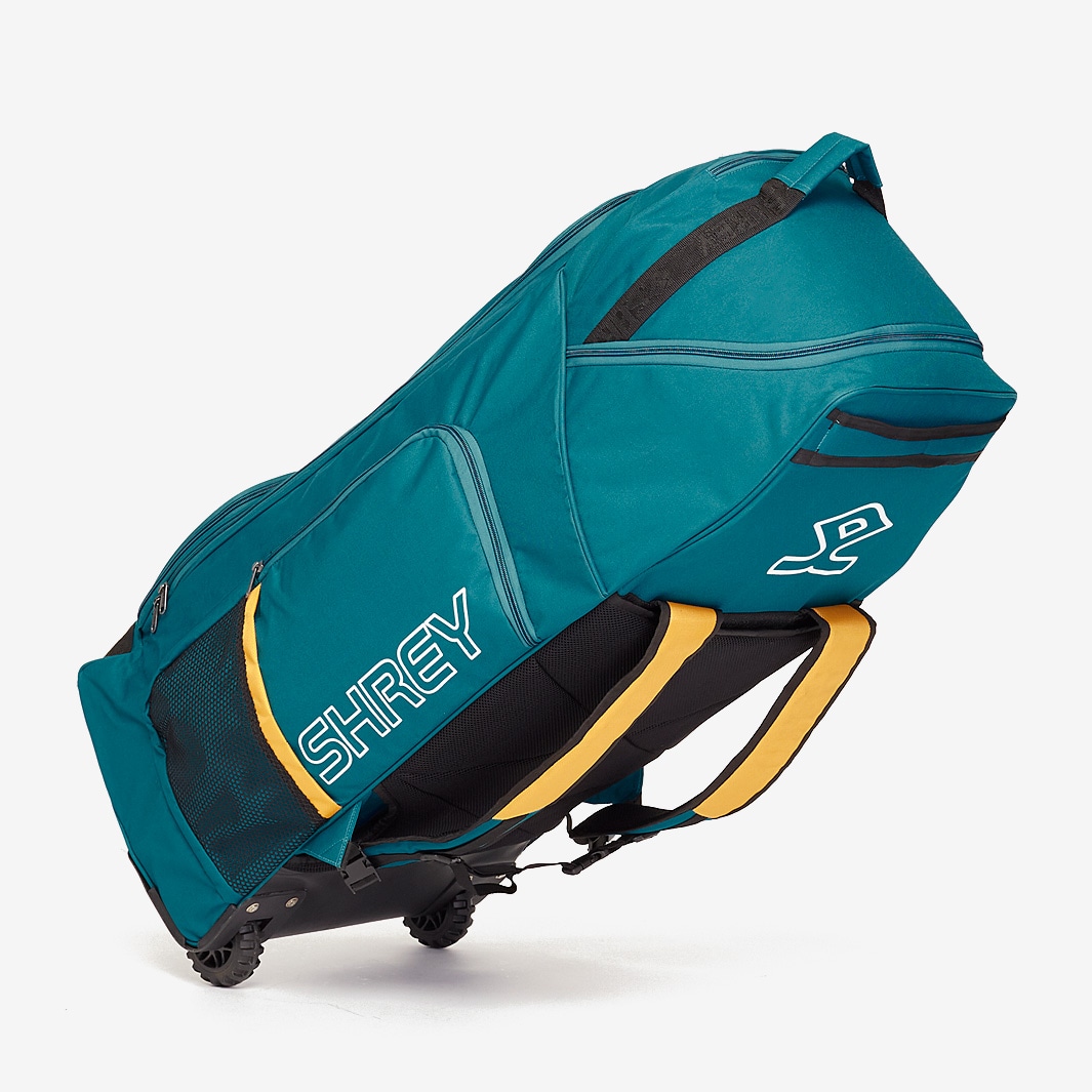 Shrey Elite Duffle Wheelie Bag Teal/Gold Bags & Luggage