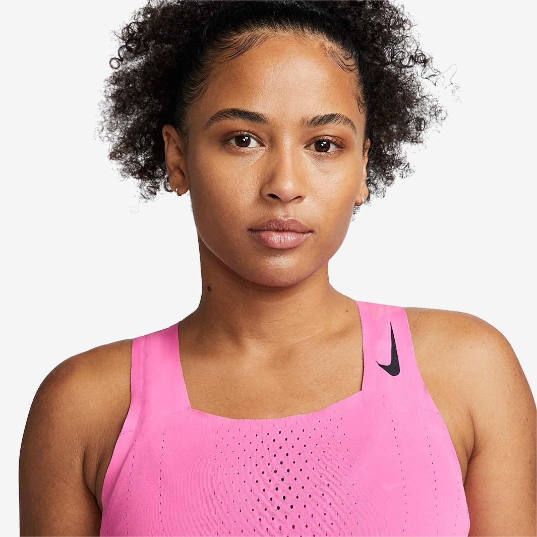 Nike Womens Dri-FIT Adv Aeroswift Singlet - Pinksicle/Black - Womens ...