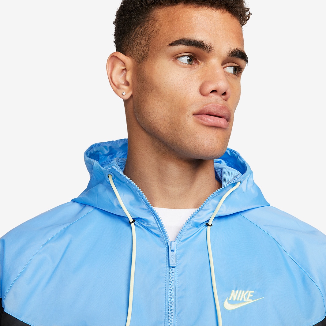 Nike Sportswear Windrunner Hooded Jacket Black / University Blue - Citron  Tint