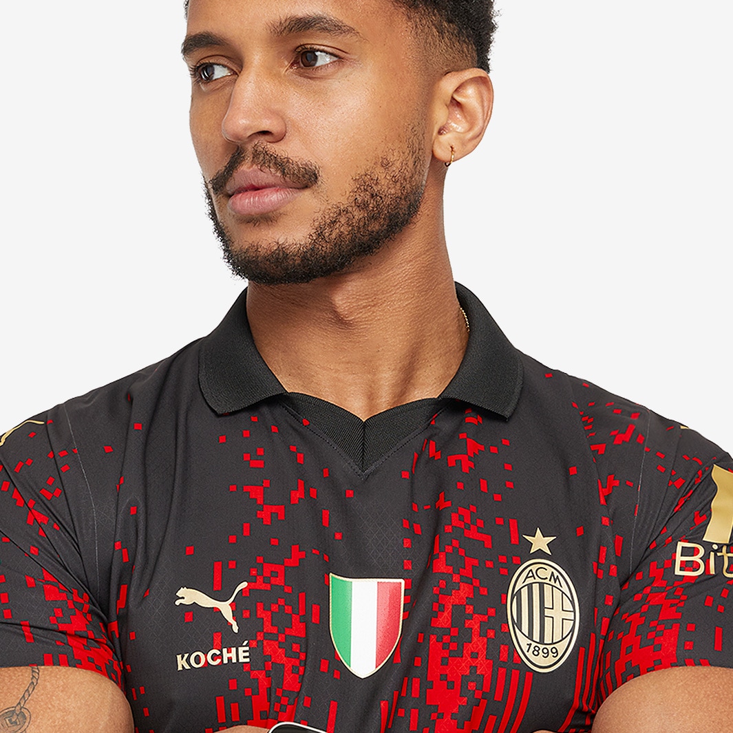 Puma AC Milan x KOCHE Authentic 4th Shirt - Fiery Red/Puma Black ...