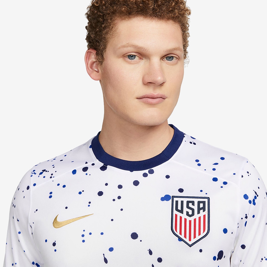 Nike USA 23/24 Dri-Fit Stadium SS Home Jersey - White/Metallic