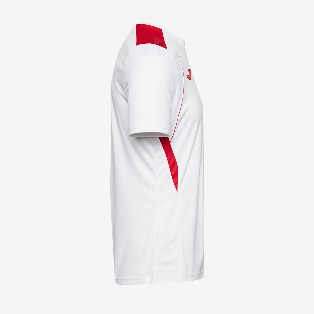 Joma Championship VII SS Shirt - White/Red - Tops - Mens Football
