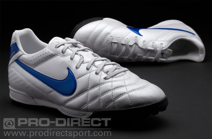 Botas de Fútbol Nike - Niño - Tiempo - - IV - - - Blanco - Azul - Gris | Pro:Direct Soccer