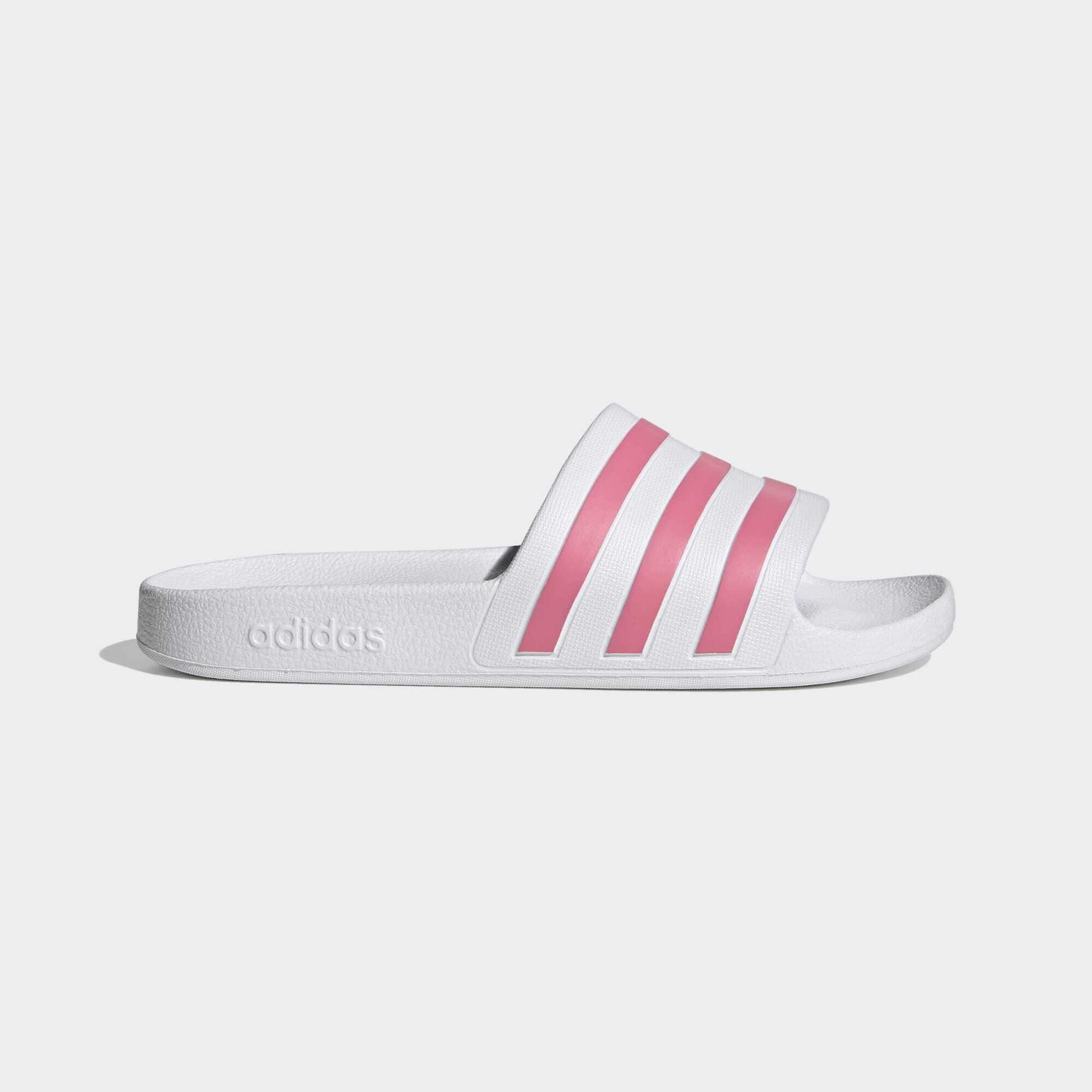 adidas Adilette Aqua Slides Cloud White Rose Tone Cloud White Womens Shoes