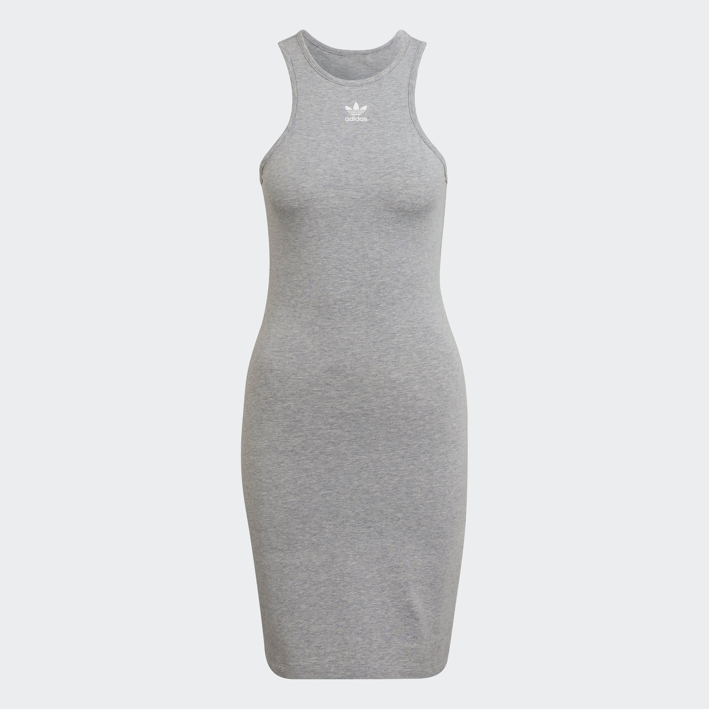 adidas Originals Adicolor Essentials Rib Tank Dress Medium Grey Heather ...