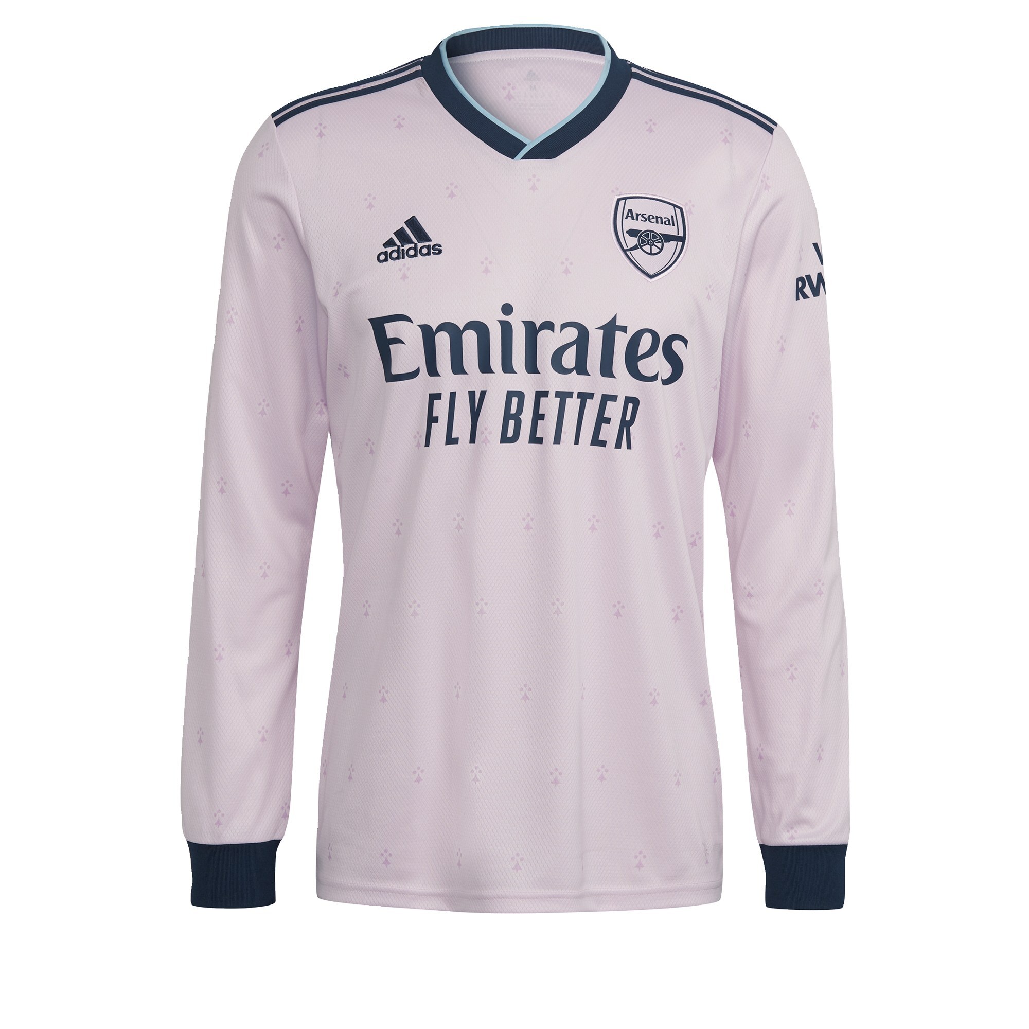 adidas Arsenal 22/23 LS Third Shirt Clear Pink Mens Replica