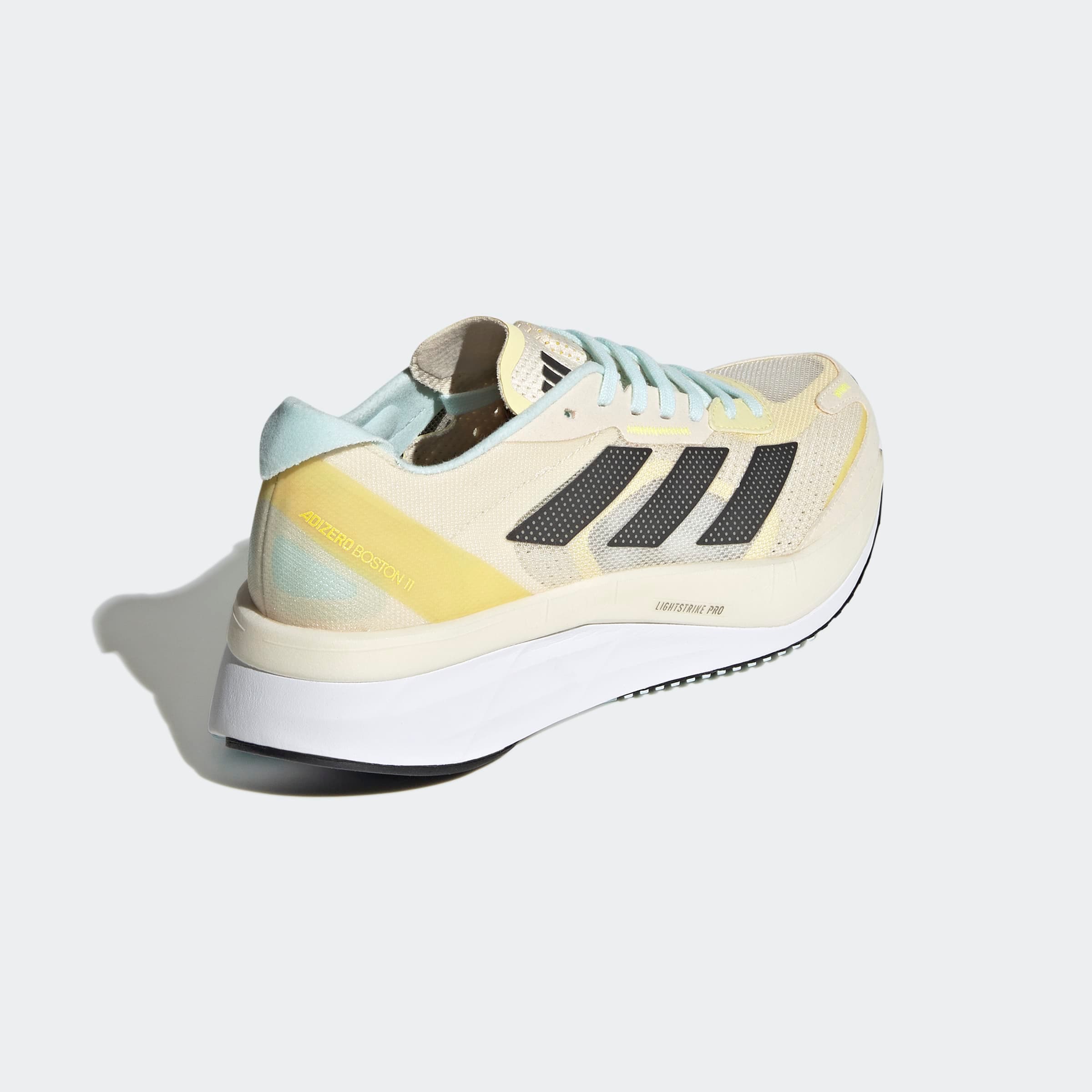 adidas Womens adizero Boston 11 Ecru Tint/Night Met/Beam Yellow
