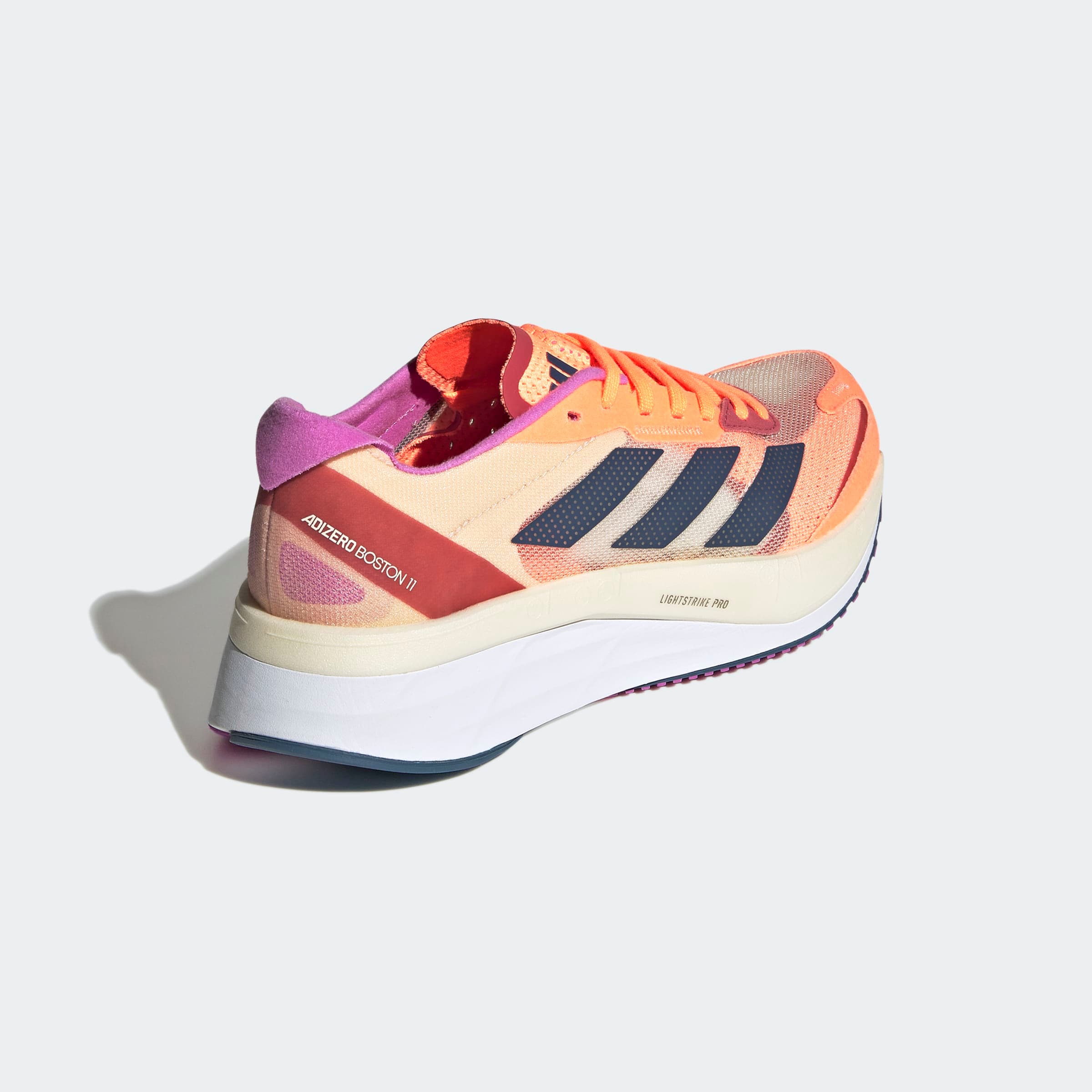 adidas Womens adizero Boston 11 Beam Orange/Wonder Steel/Bliss Orange