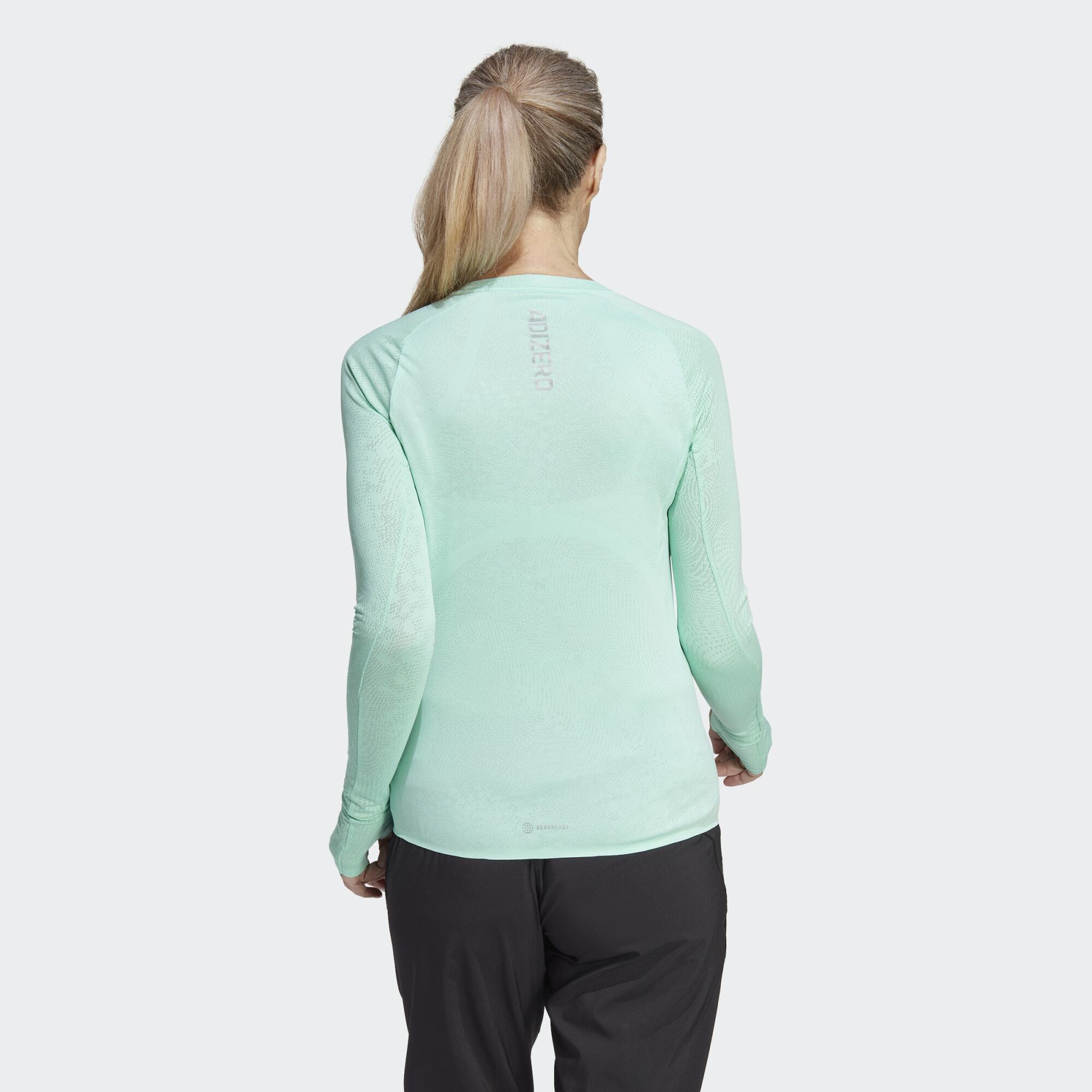 adidas long sleeve top womens green