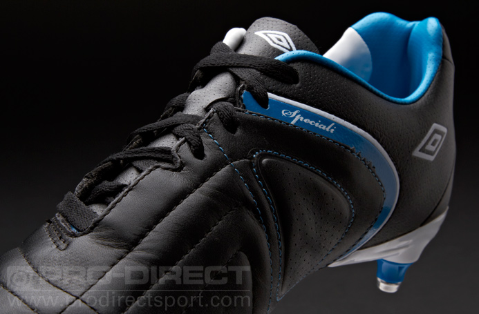 thumbnail image 2 of Umbro Speciali 3 Pro A SG Football Boots – Black/White/Vivid Blue, Size 6.5, Soft Ground, RRP £85 2 of 5