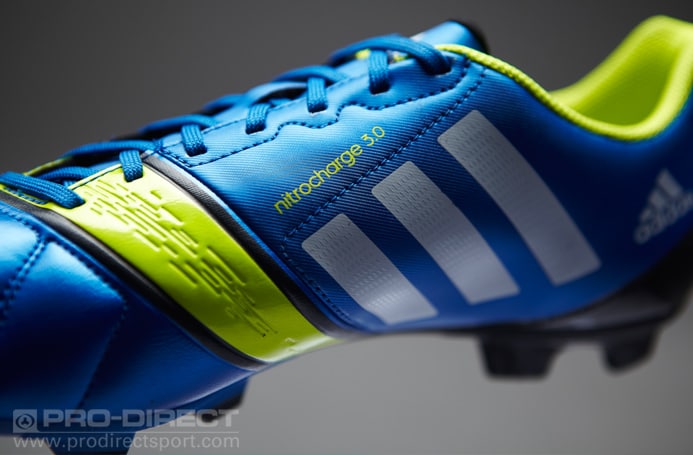 Botas de Fútbol - Tacos - Terreno Firme - adidas Nitrocharge 3.0 - Azul/Blanco/Electricidad | Pro:Direct Soccer