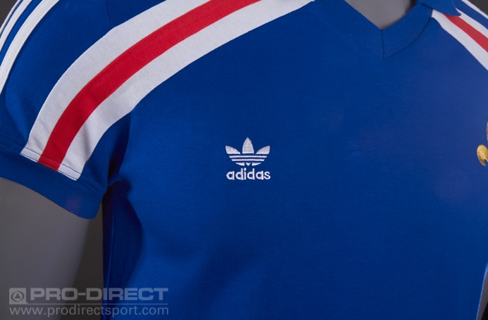 Camisetas de futbol- mundial- Camiseta adidas Originals Francia Retro- Azul | Pro:Direct Soccer