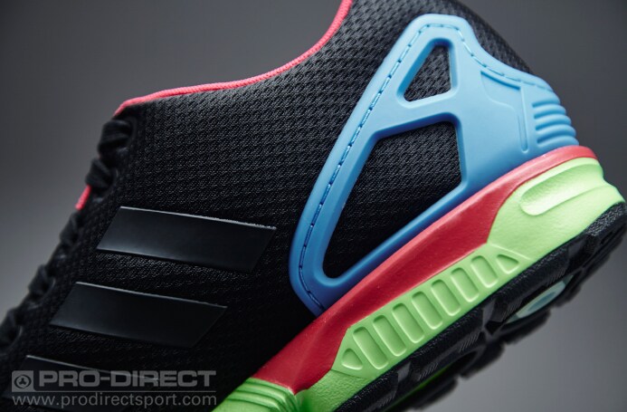 Mens Shoes - adidas Originals ZX Flux - Core Black / Solar Green