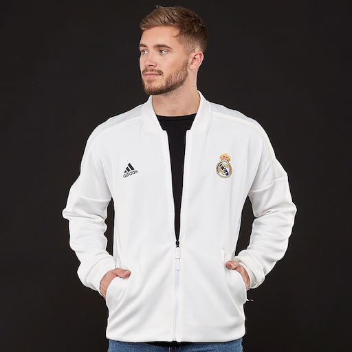 Perdóneme Lingüística dedo índice adidas Real Madrid 2018/19 ZNE Knit Jacket - Mens Replica - Jackets - White  