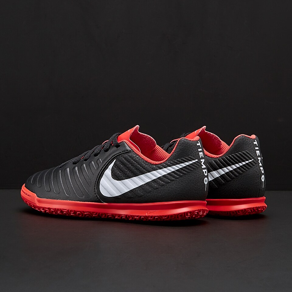 Nike Kids Tiempo Legend VII Club IC - Youths Soccer Cleats - Indoor -  Black/Pure Platinum/Light Crimson |