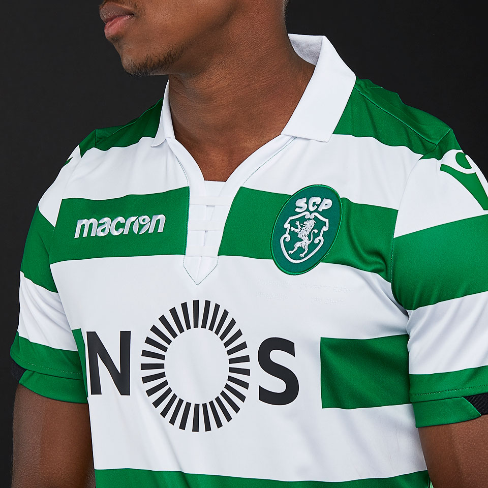 Short Extérieur Sporting CP Macron 2018/19 – Gris Foncé, Taille M (neuf)