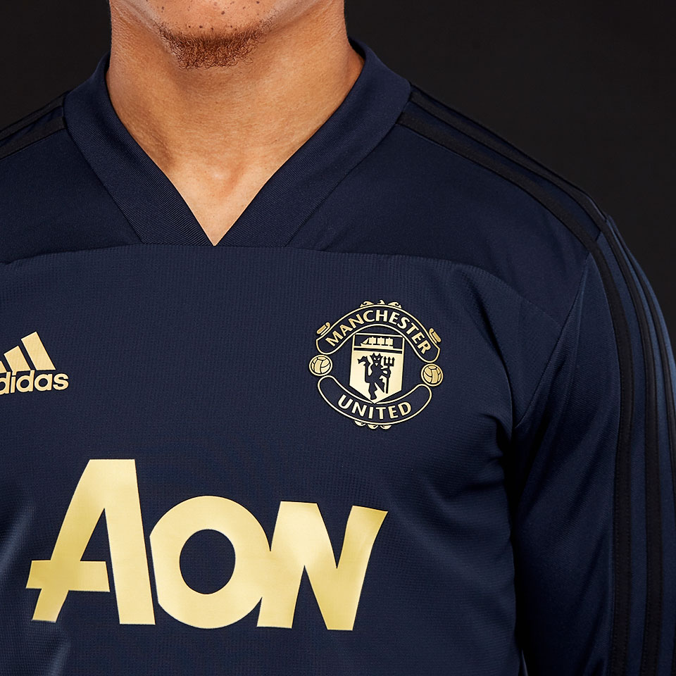 Men's adidas Navy Manchester United 2018/19 UCL Long Sleeve Training Jersey