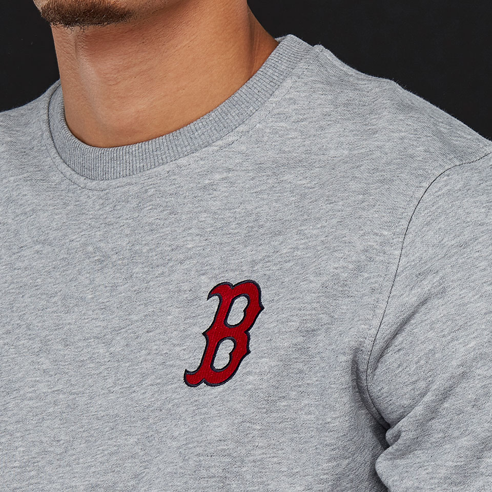 Mens Clothing - New Era MLB Boston Red Sox Essential Crew - Light Grey  Heather - Sweatshirts