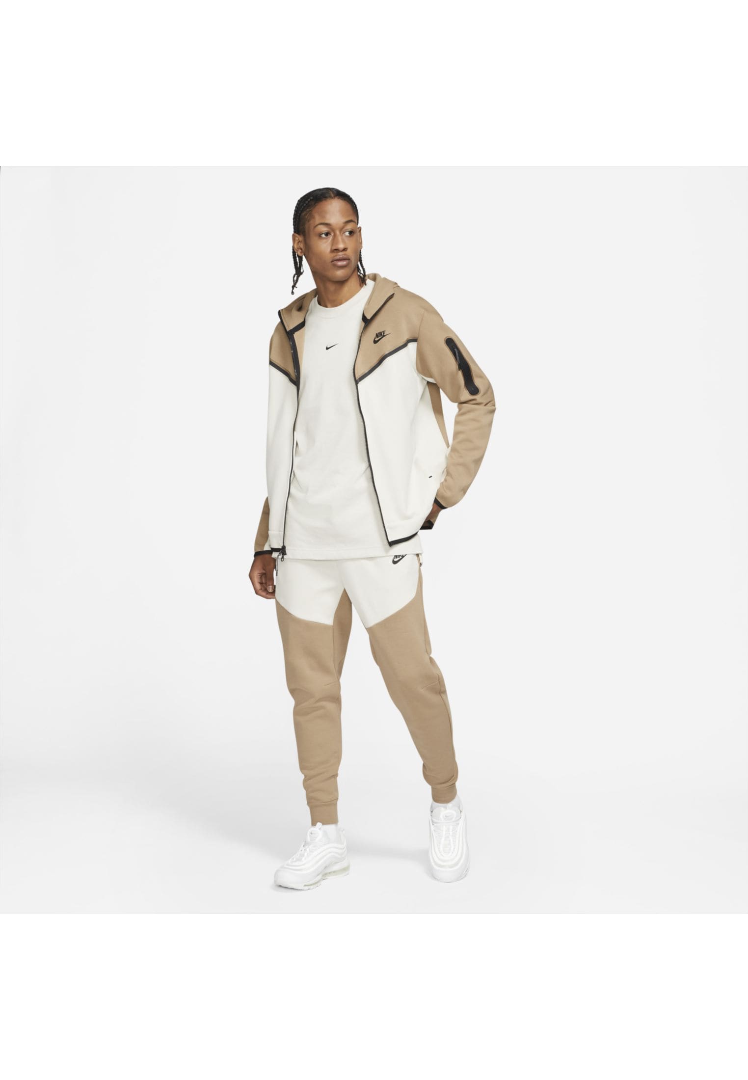 Nike Sportswear Tech Fleece Jogger - Sandalwood/Light Bone/Black - Mens ...