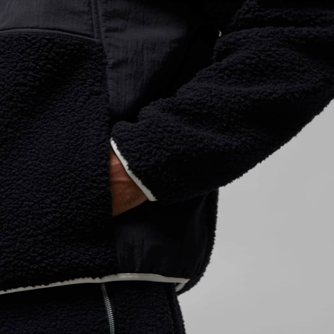 Jordan Essentials Statement Winter Fleece Full-Zip Hoodie - Black/Black ...