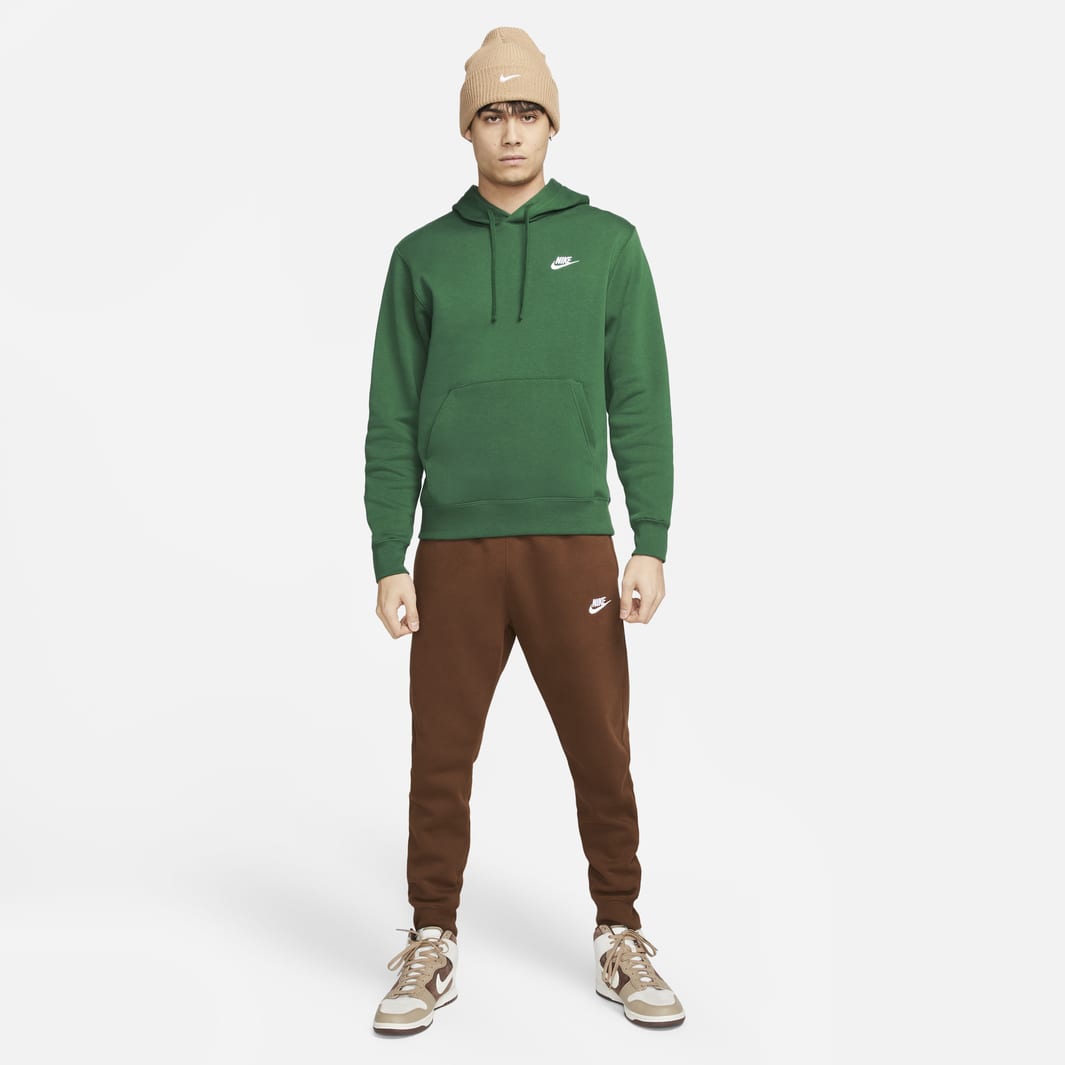 Nike Sportswear Club Fleece Pullover Hoodie - Gorge Green/White - Tops ...