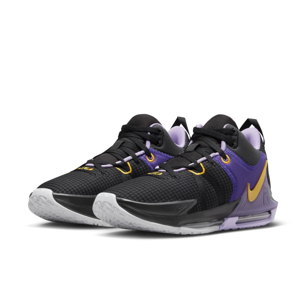 Nike LeBron Witness 7 - Black/University Gold/Lilac/Court Purple - Mens ...