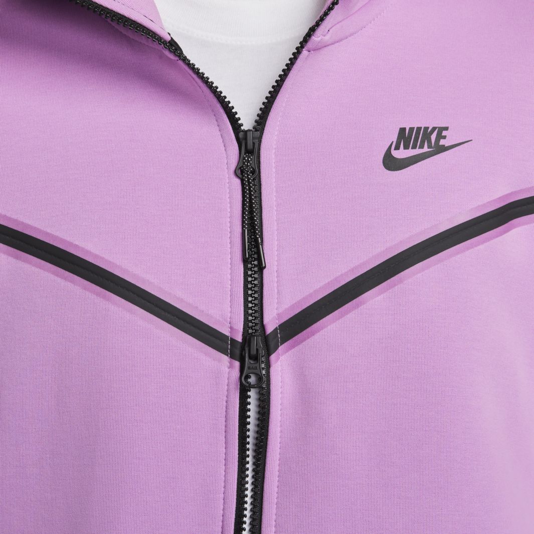 Nike Sportswear Tech Fleece Full Zip Hoodie - Violet Shock/Black - Tops ...