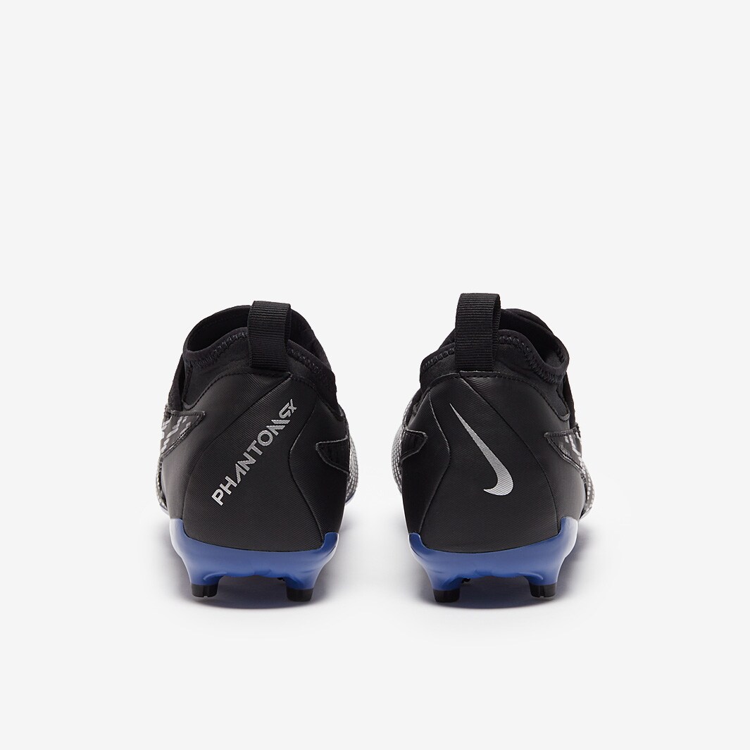 Nike Kids Phantom GX Academy DF FG/MG - Black/Chrome/Hyper Royal