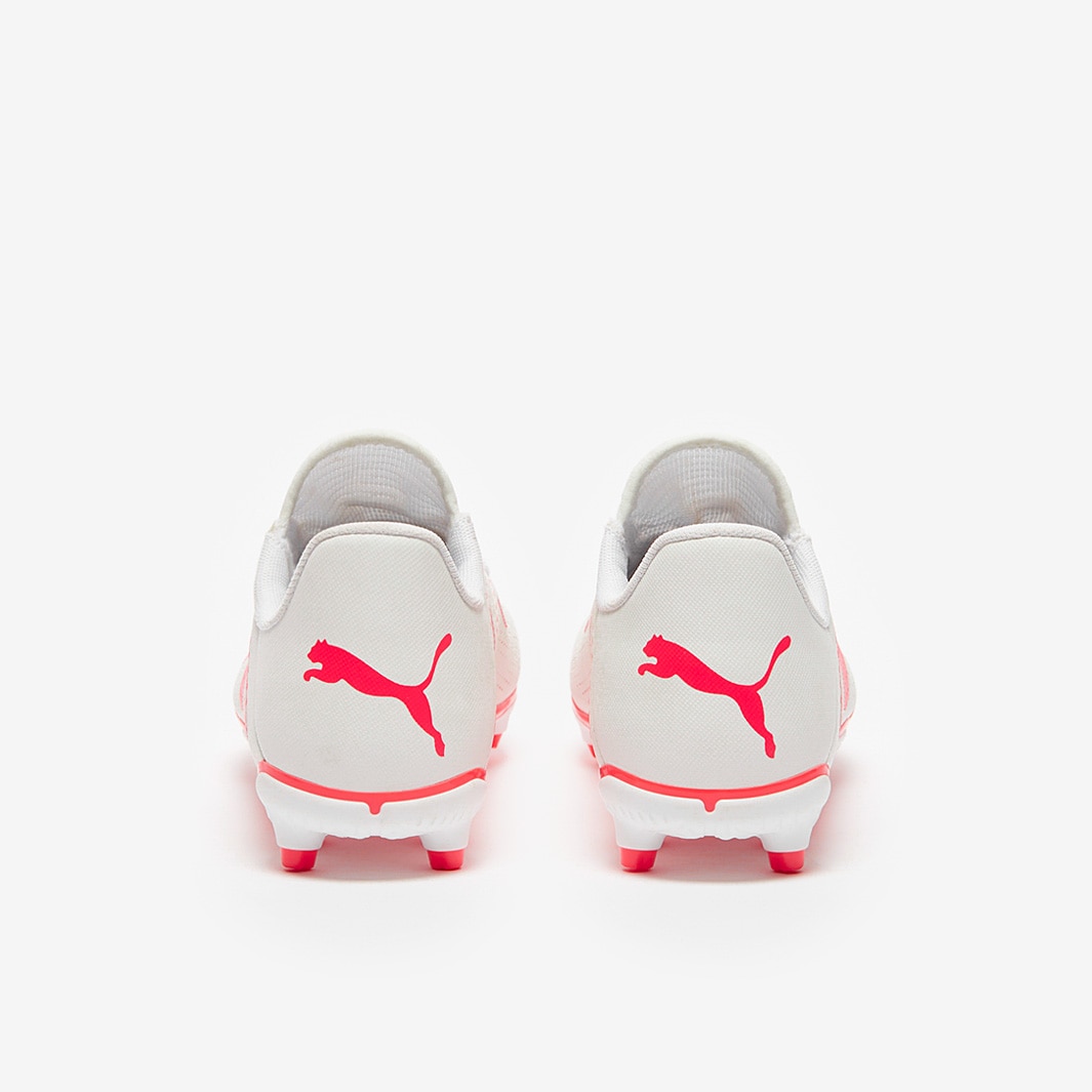 Puma Kids Future Play FG/AG - Puma White/Fire Orchid